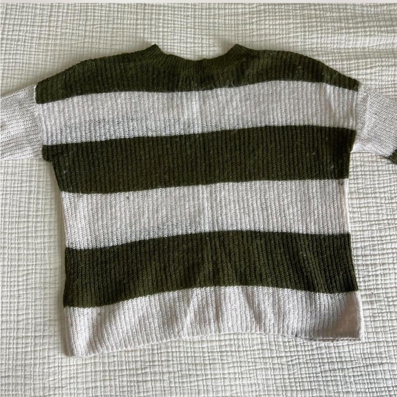 Madewell Green and White Striped Sweater - Picture 6 of 8